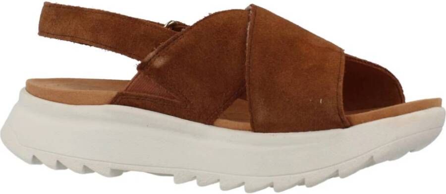 Clarks Flat Sandals Brown Dames