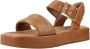 Clarks Alda Strap Platte Sandalen Brown Dames - Thumbnail 4