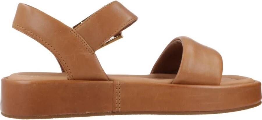 Clarks Flat Sandals Brown Dames