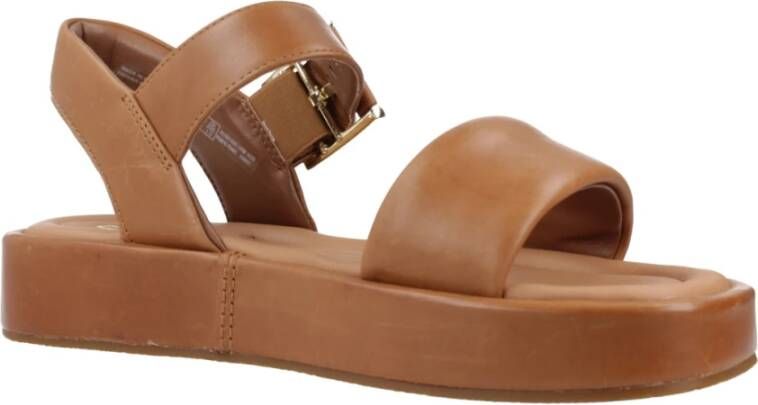 Clarks Flat Sandals Brown Dames