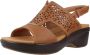 Clarks Stijlvolle Platte Sandalen voor Vrouwen Brown Dames - Thumbnail 3