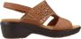 Clarks Stijlvolle Platte Sandalen voor Vrouwen Brown Dames - Thumbnail 4