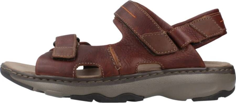 Clarks Flat Sandals Brown Heren