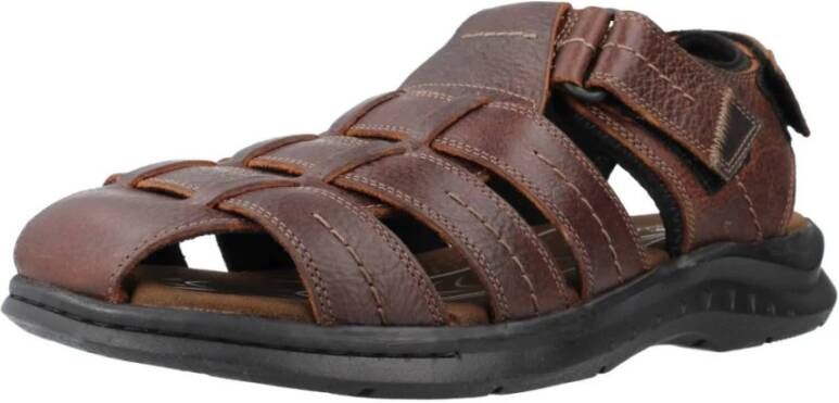 Clarks Flat Sandals Brown Heren