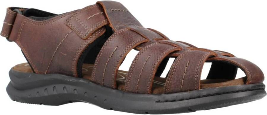 Clarks Flat Sandals Brown Heren