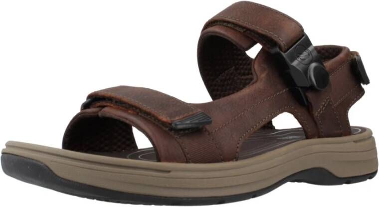 Clarks Flat Sandals Brown Heren