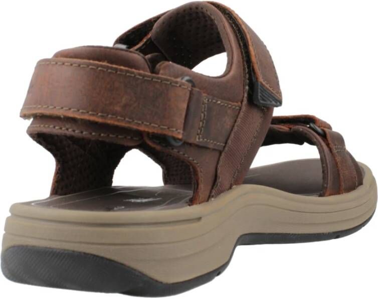 Clarks Flat Sandals Brown Heren