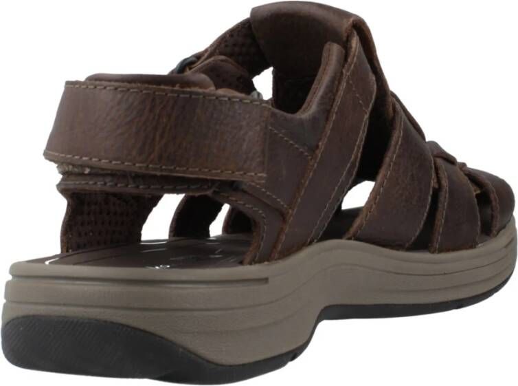 Clarks Flat Sandals Brown Heren