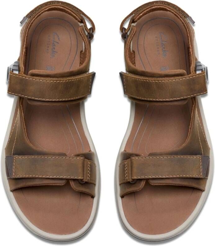 Clarks Flat Sandals Brown Heren