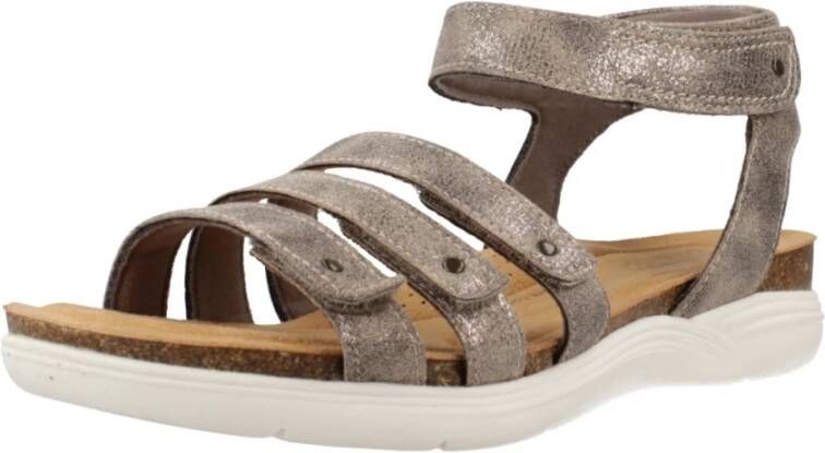 Clarks Flat Sandals Gray Dames