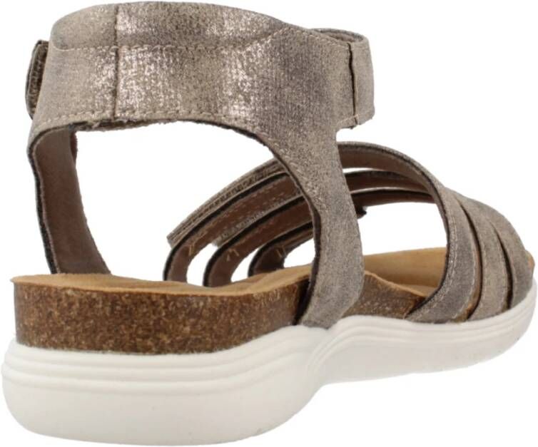 Clarks Stijlvolle Platte Sandalen Gray Dames