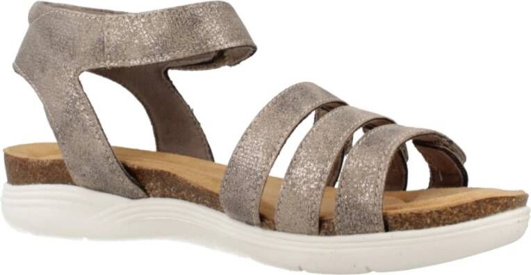 Clarks Flat Sandals Gray Dames