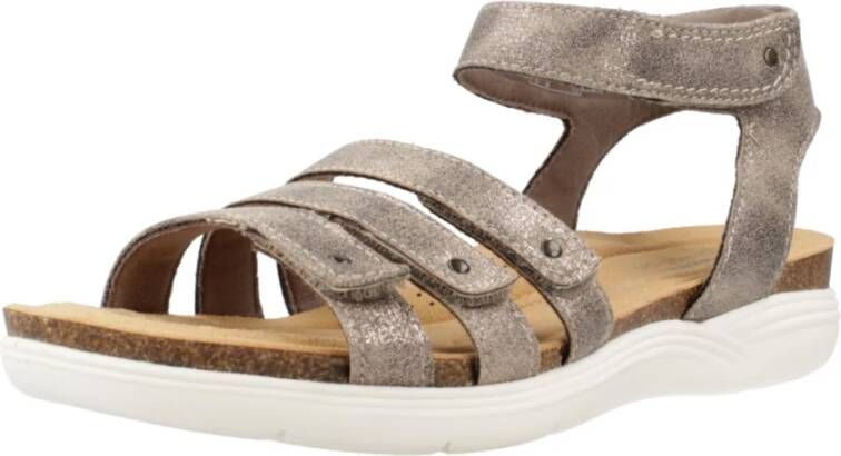 Clarks Flat Sandals Gray Dames