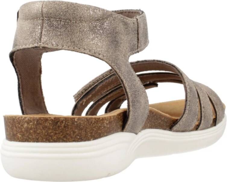 Clarks Flat Sandals Gray Dames