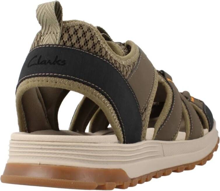 Clarks Trek Wave Platte Sandalen Green Heren