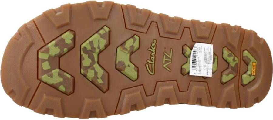 Clarks Trek Wave Platte Sandalen Green Heren