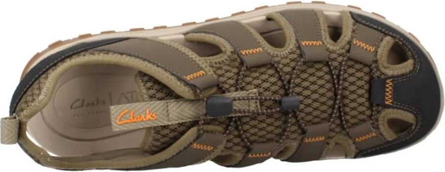 Clarks Trek Wave Platte Sandalen Green Heren