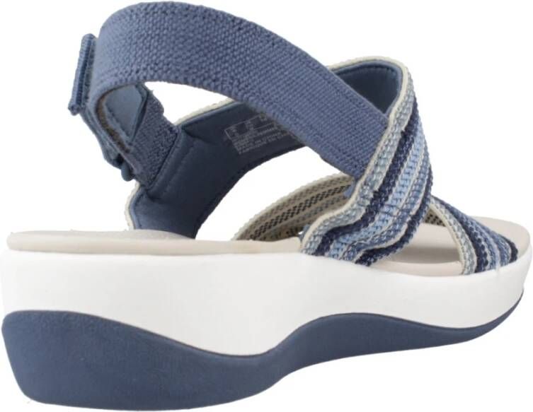 Clarks Stijlvolle Platte Sandalen voor Vrouwen Blue Dames