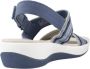 Clarks Stijlvolle Platte Sandalen voor Vrouwen Blue Dames - Thumbnail 3