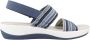 Clarks Stijlvolle Platte Sandalen voor Vrouwen Blue Dames - Thumbnail 11
