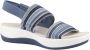 Clarks Stijlvolle Platte Sandalen voor Vrouwen Blue Dames - Thumbnail 12