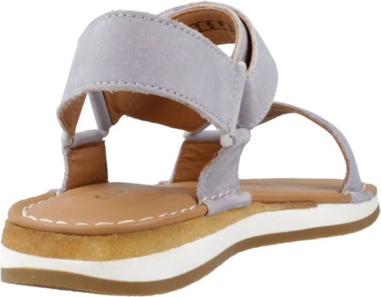 Clarks Sportieve Platte Sandalen Purple Dames