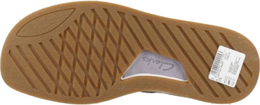Clarks Sportieve Platte Sandalen Purple Dames