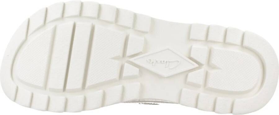 Clarks Flat Sandals White Dames