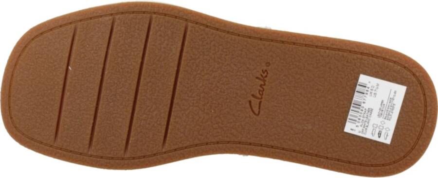 Clarks Stijlvolle Platte Sandalen voor Vrouwen White Dames