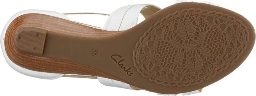 Clarks Elegante Leren Sandalen voor Dames Wit Dames