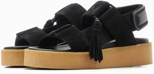 Clarks Flat Sandals Zwart Dames