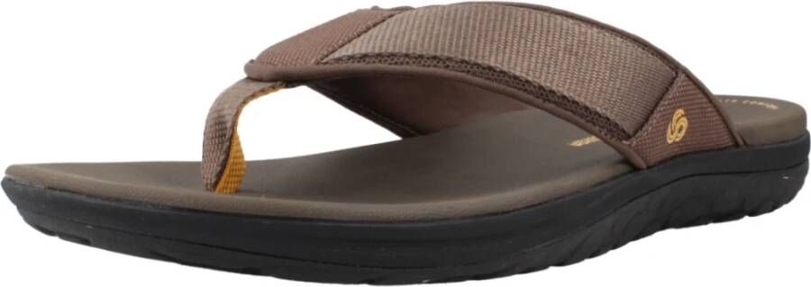 Clarks Stijlvolle Zomer Flip Flops Brown Heren