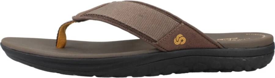 Clarks Flip Flops Brown Heren