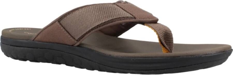 Clarks Stijlvolle Zomer Flip Flops Brown Heren