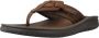 Clarks Stijlvolle Zomer Flip Flops Brown Heren - Thumbnail 2