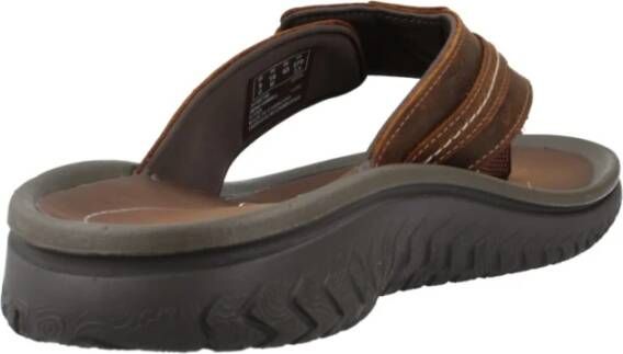 Clarks Flip Flops Brown Heren