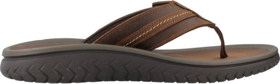 Clarks Flip Flops Brown Heren