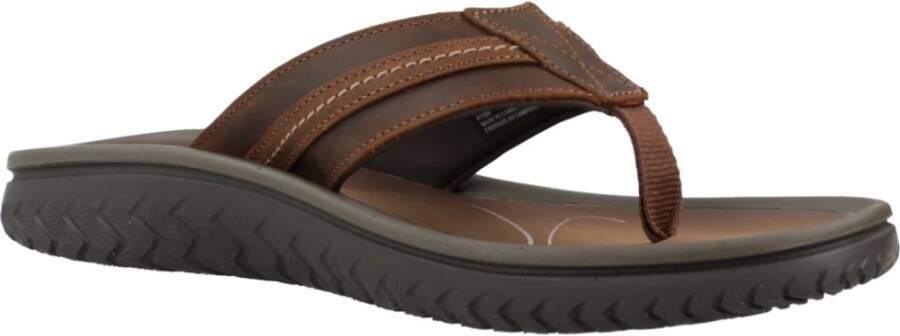 Clarks Flip Flops Brown Heren