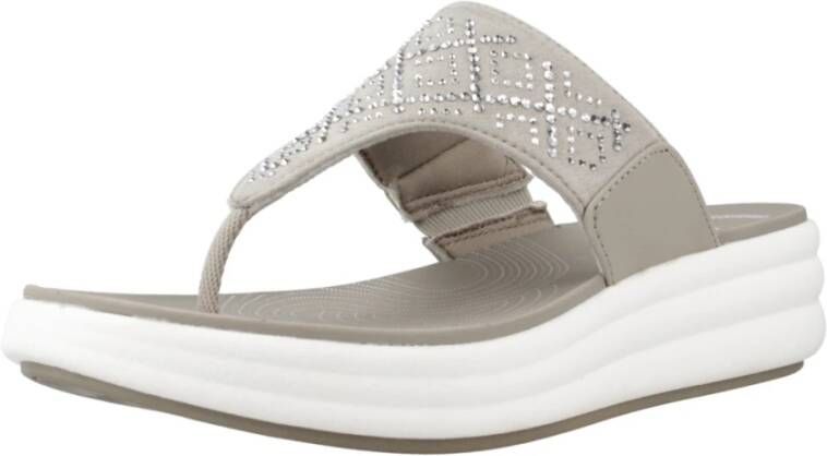 Clarks Flip Flops Gray Dames