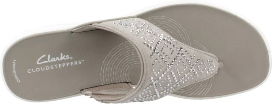 Clarks Flip Flops Gray Dames