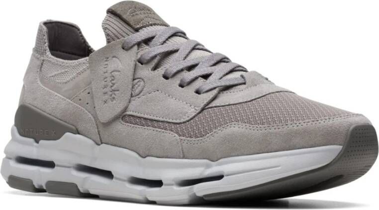 Clarks Grijze Vrijetijdssneakers voor Mannen Gray Heren