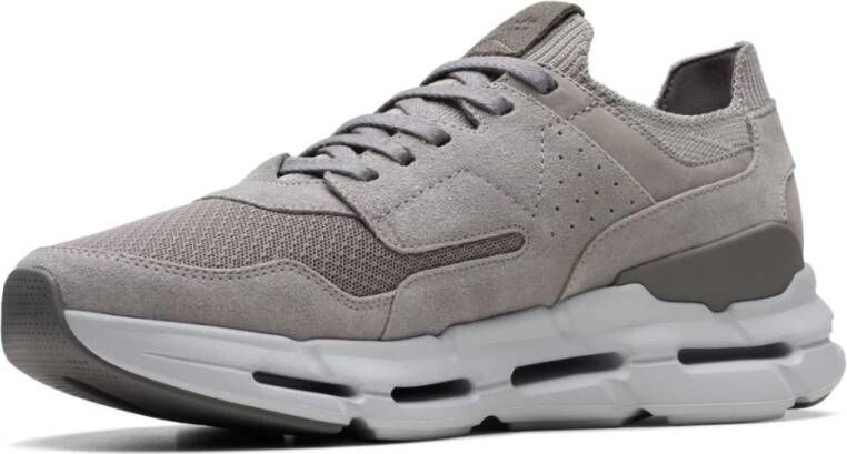 Clarks Grijze Vrijetijdssneakers voor Mannen Gray Heren