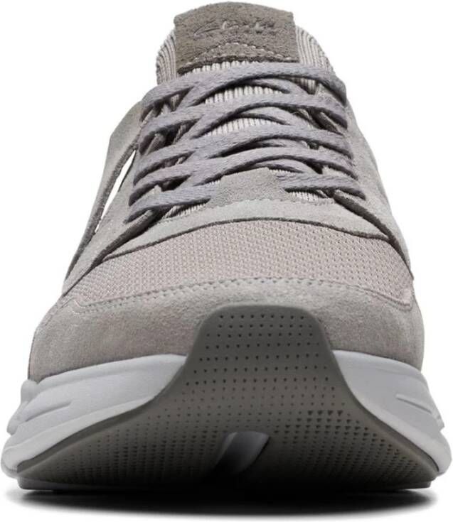 Clarks Grijze Vrijetijdssneakers voor Mannen Gray Heren