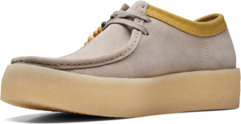 Clarks Grijze Wallabee Cup Platte Schoenen Gray Heren