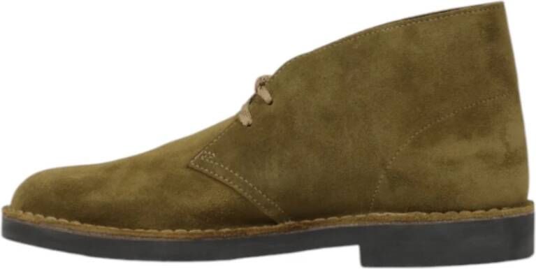 Clarks Groene leren veterschoenen