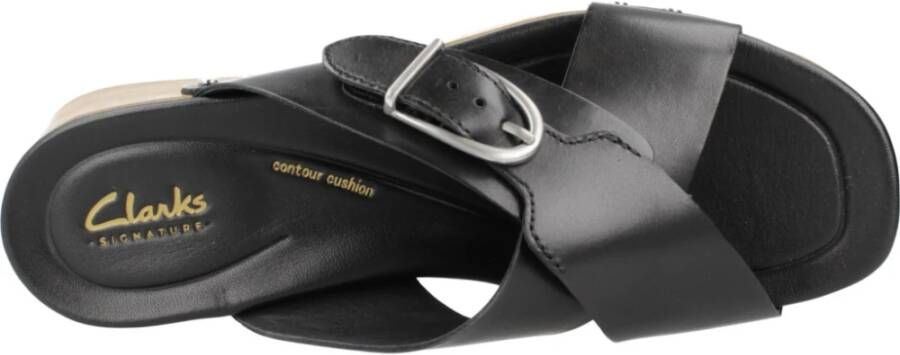 Clarks Heeled Mules Black Dames