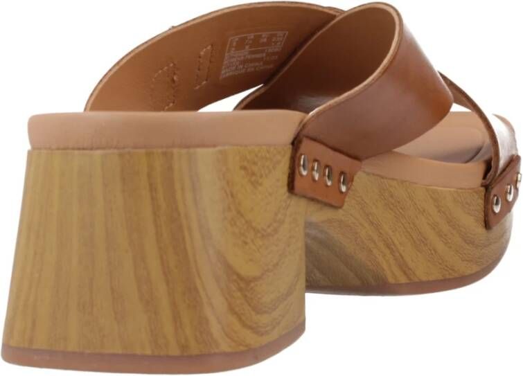 Clarks Heeled Mules Brown Dames