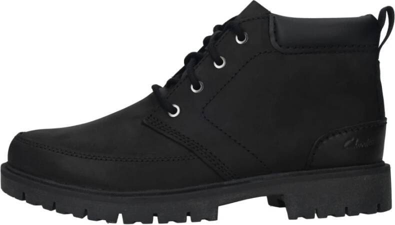 Clarks Heren Rossdale Mid Veterschoen Zwart Heren