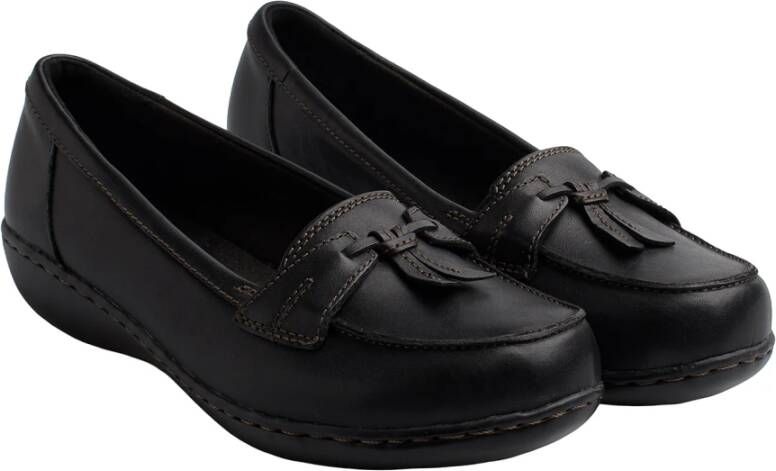 Clarks Klassieke leren loafers met kwastdetail