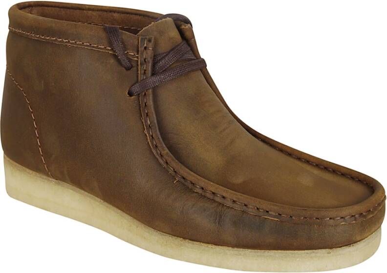 Clarks Klassieke Wallabee Stijl Boot Brown Heren